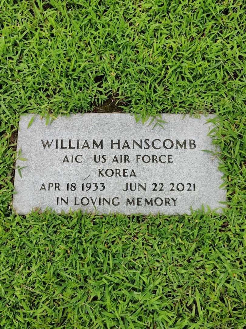 William Hanscomb's grave. Photo 3