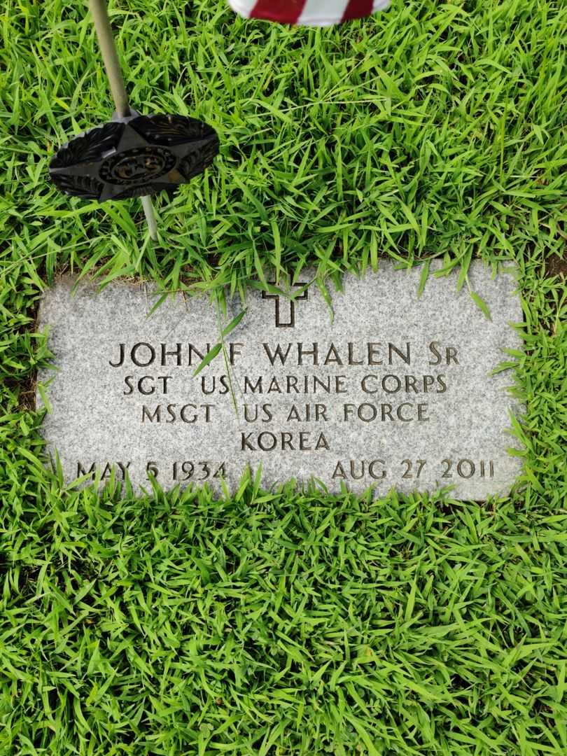 John F. Whalen Senior's grave. Photo 1