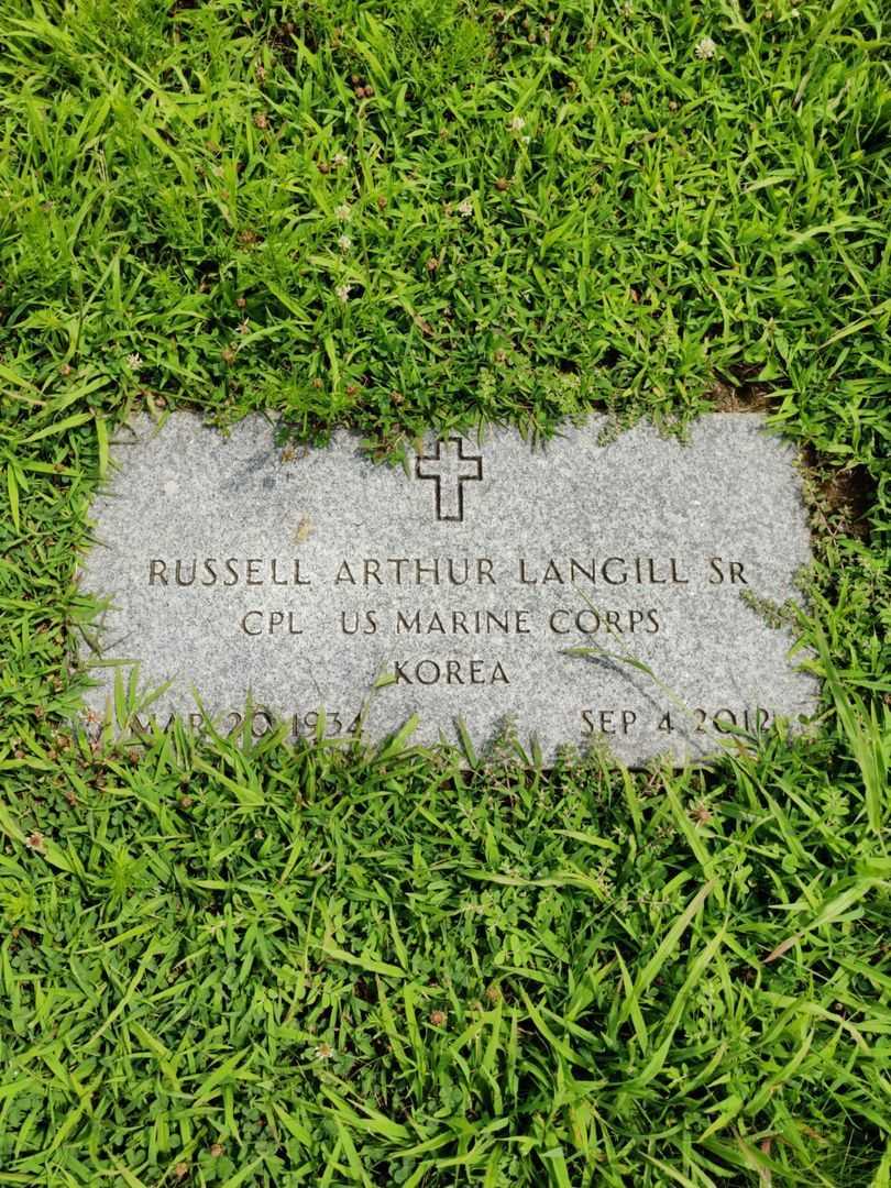 Russell Arthur Langill Senior's grave. Photo 3