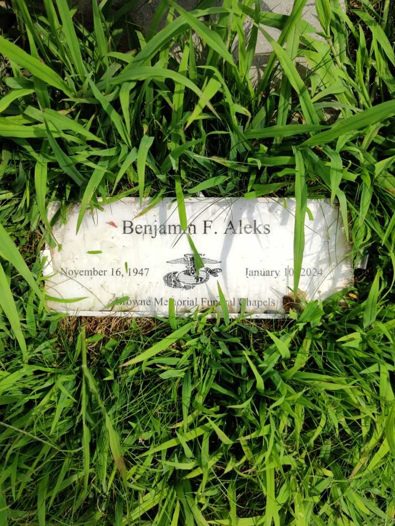 Benjamin F. Aleks's grave. Photo 1