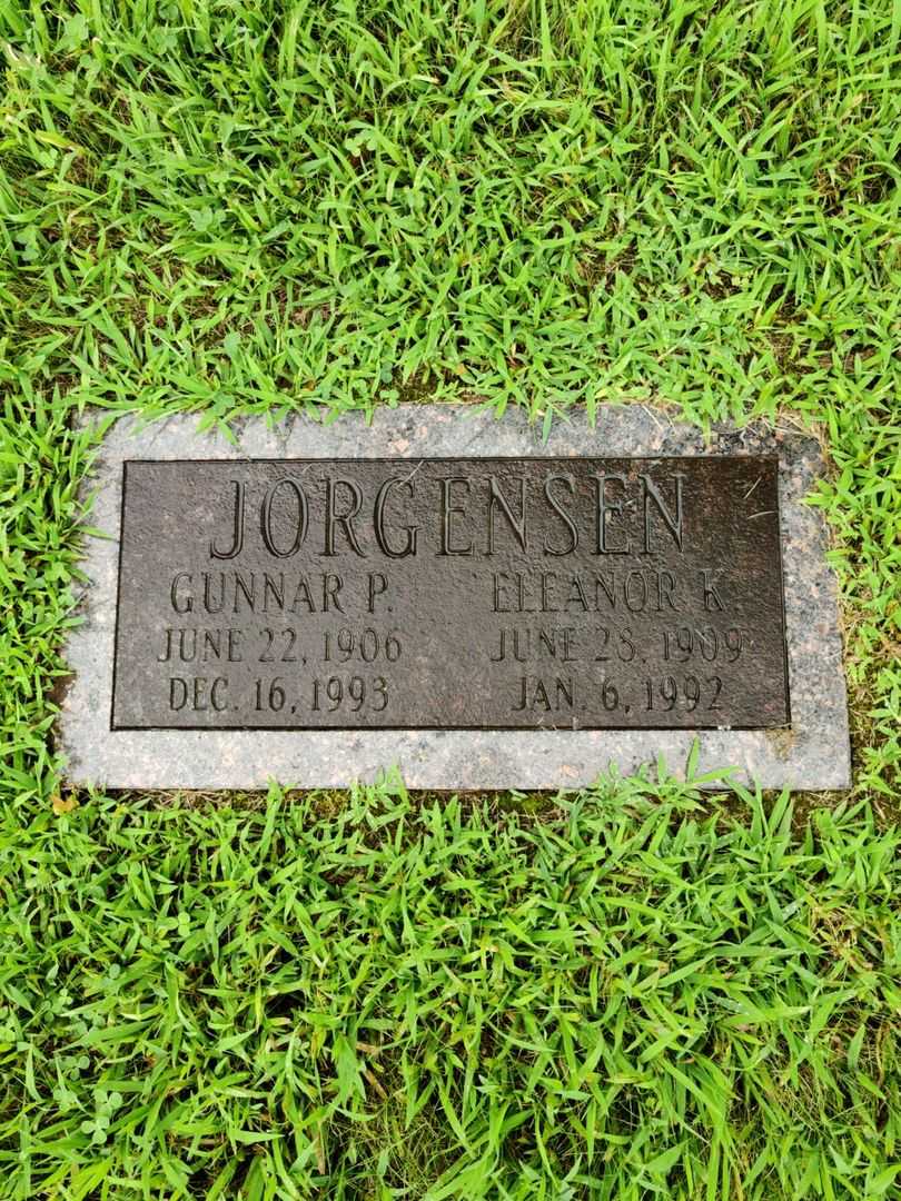 Eleanor K. Jorgensen's grave. Photo 1