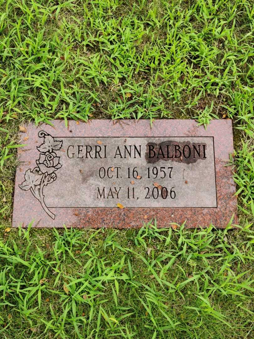 Gerri Ann Balboni's grave. Photo 1