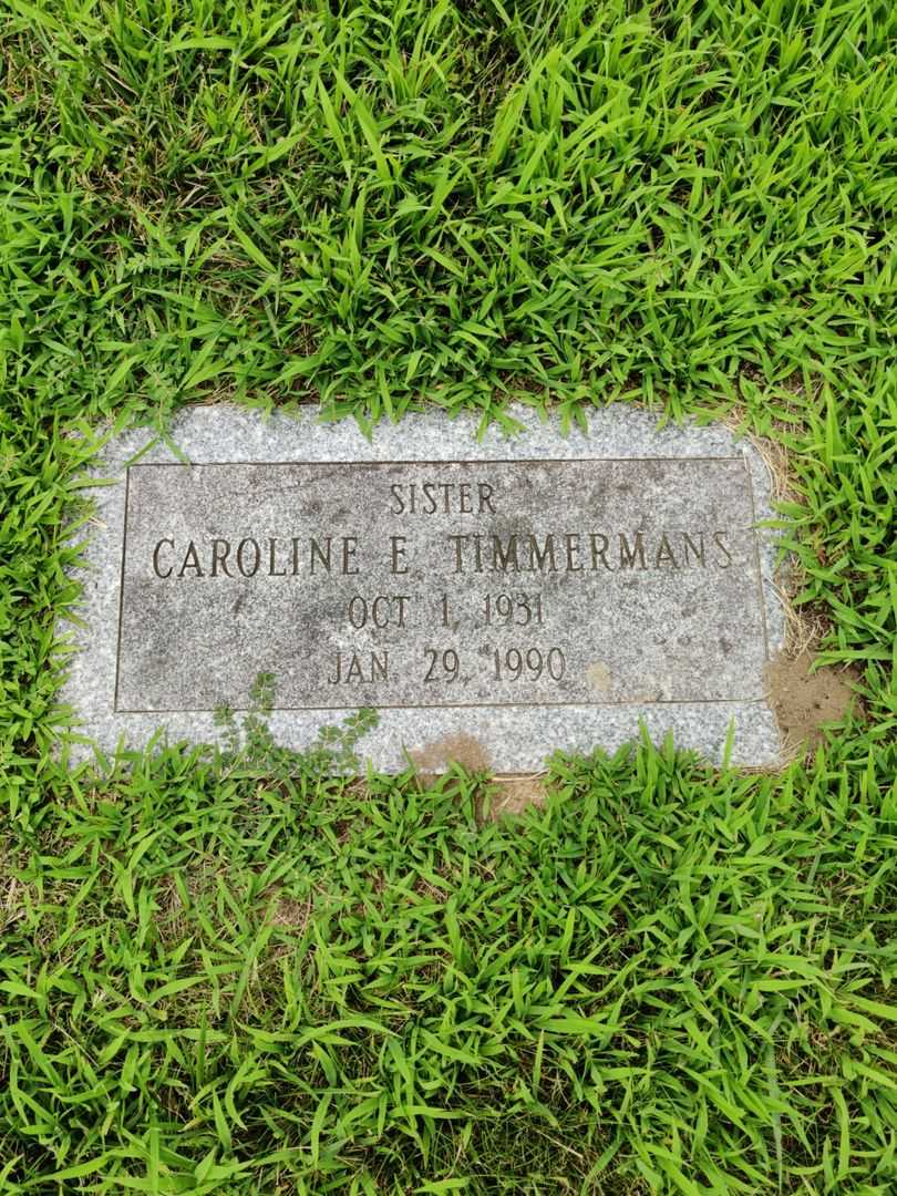 Caroline E. Timmermans's grave. Photo 1