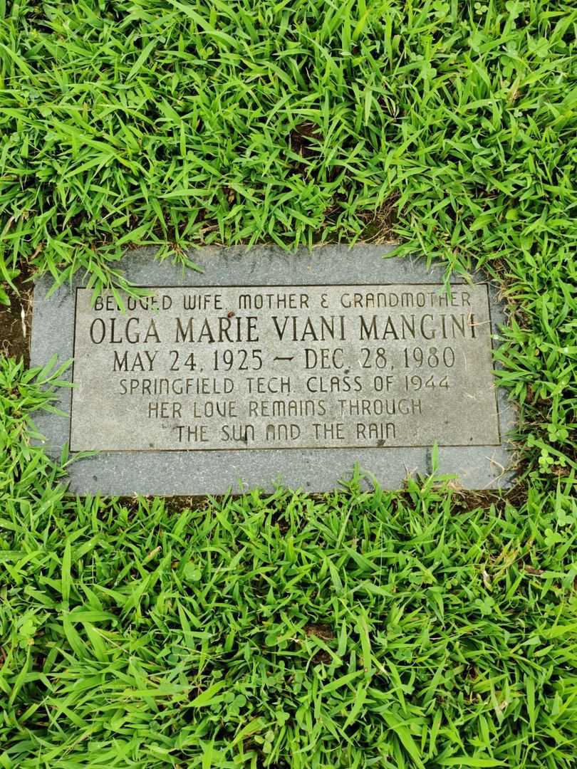 Olga Marie Viani Mangini's grave. Photo 3