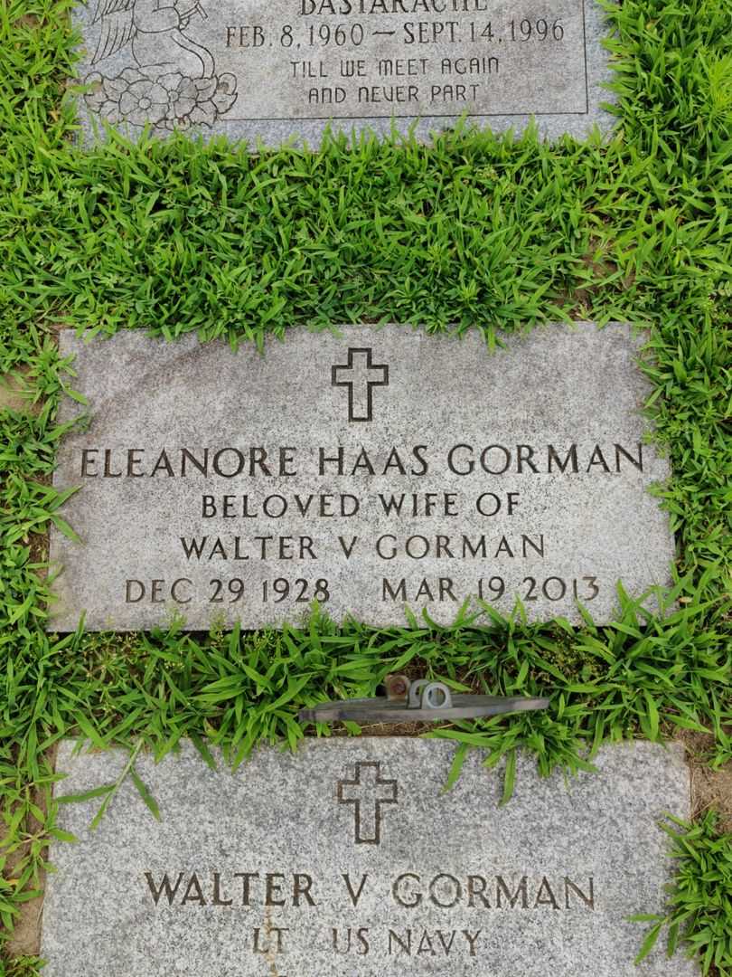 Eleanore Haas Gorman's grave. Photo 1